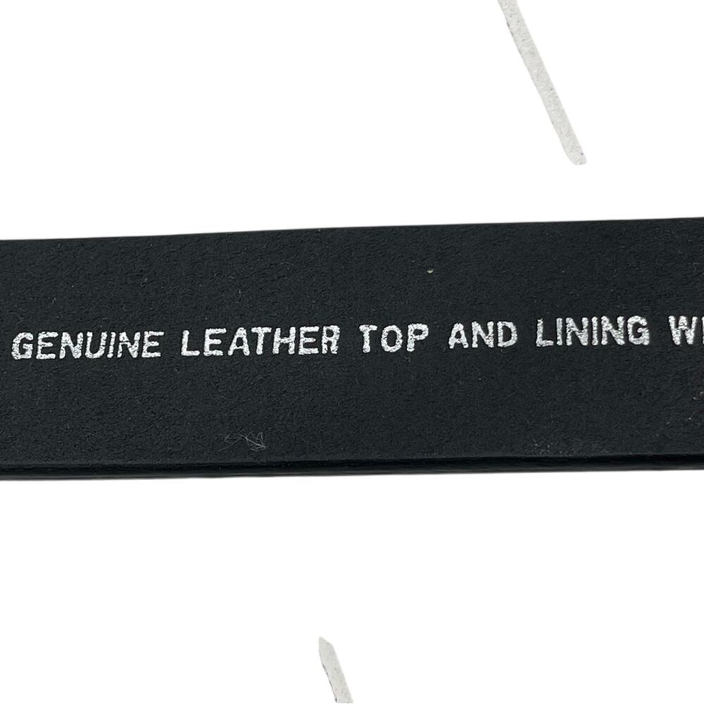 Wrangler Black Genuine Leather Western Style Plain Work Belt Size 46 - Picture 5 of 8